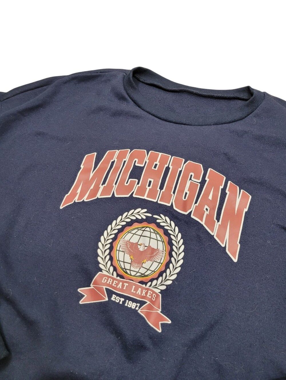2/$20 Navy Blue Michigan Great Lakes Sweatshirt Top Size: XL